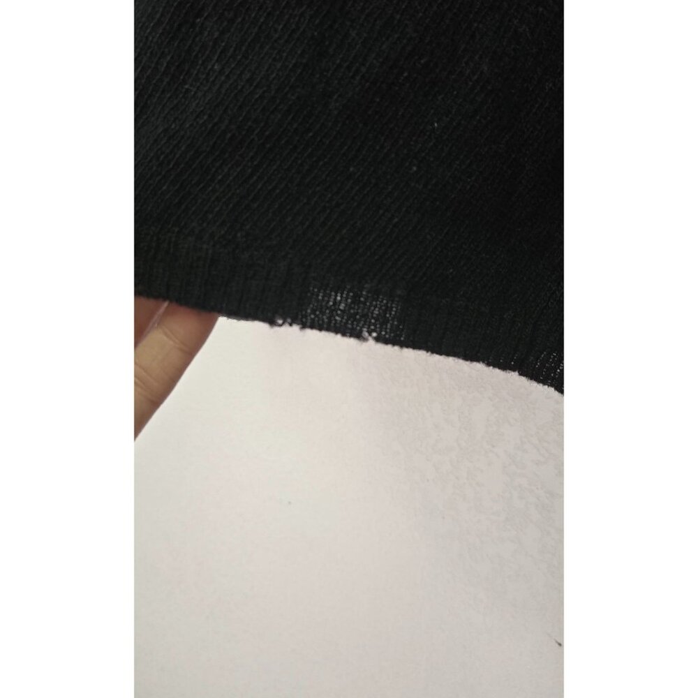 Free People Wool Black Long Sleeve Knit Tunic Floral Embroidered Henley Button P - Picture 9 of 13